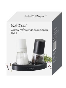 Vialli Design, zestaw młynków do soli i pieprzu Livio