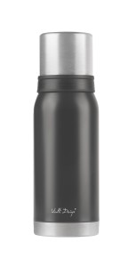 Vialli Design, termos turystyczny z 2 kubkami 1L FUORI grafitowy