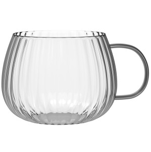 Vialli Design, komplet 2 szklanek z szarym uchem - TULIP, 350ml