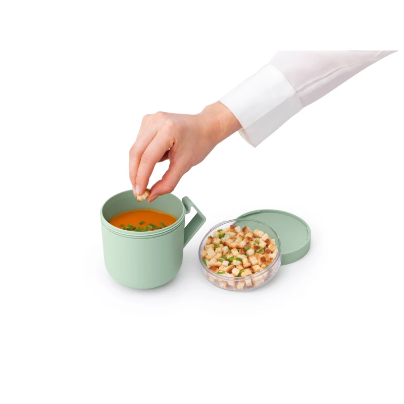 Brabantia, kubek na zupę 600ml Make & Take, jade green