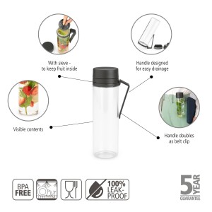 Brabantia, butelka na wodę - Make & Take, 500ml/ dark grey