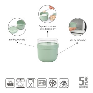 Brabantia, miska śniadaniowa Make & Take 500m, jade green