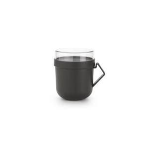 Brabantia, kubek na zupę 600ml - Make & Take, dark grey