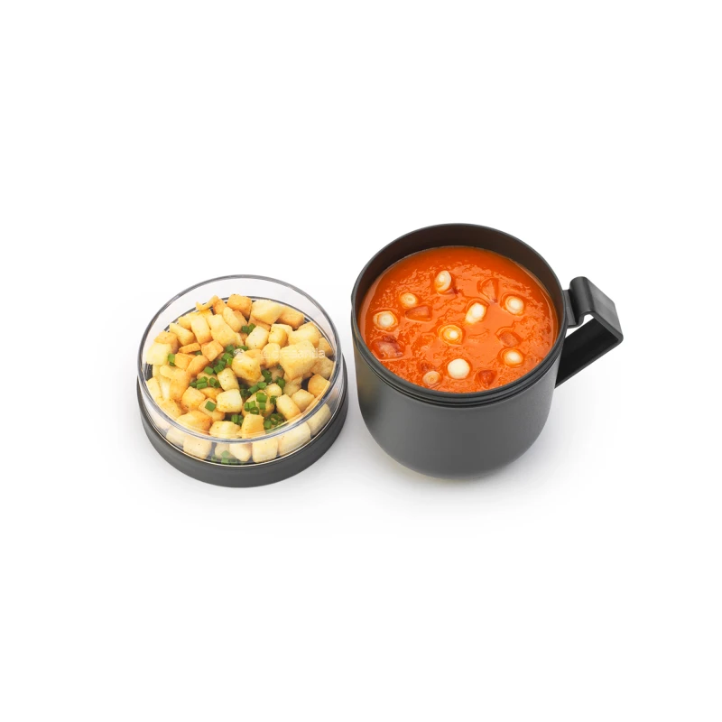 Brabantia, kubek na zupę 600ml - Make & Take, dark grey