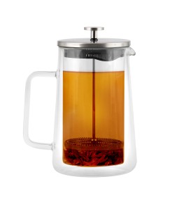 Vialli Design, czajnik-zaparzacz do herbaty 1000ml - DIVA, srebrny mat