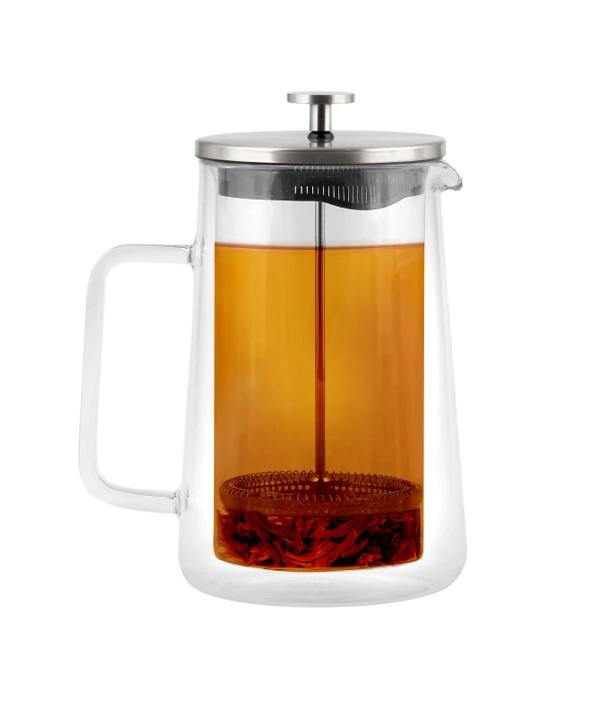 Vialli Design, czajnik-zaparzacz do herbaty 1000ml - DIVA, srebrny mat