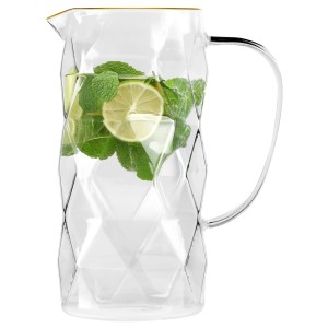 Vialli Design, dzbanek 1500 ml ze złotym rantem Geo Gold