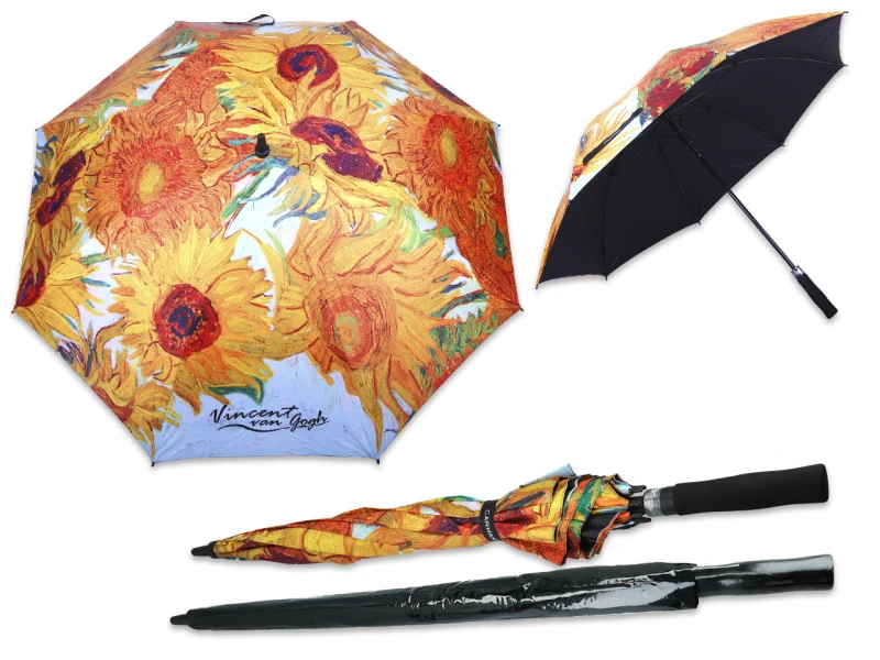 Carmani, parasol automatyczny - VAN GOGH/Słoneczniki (wysyłka tylko pod adres !!!)