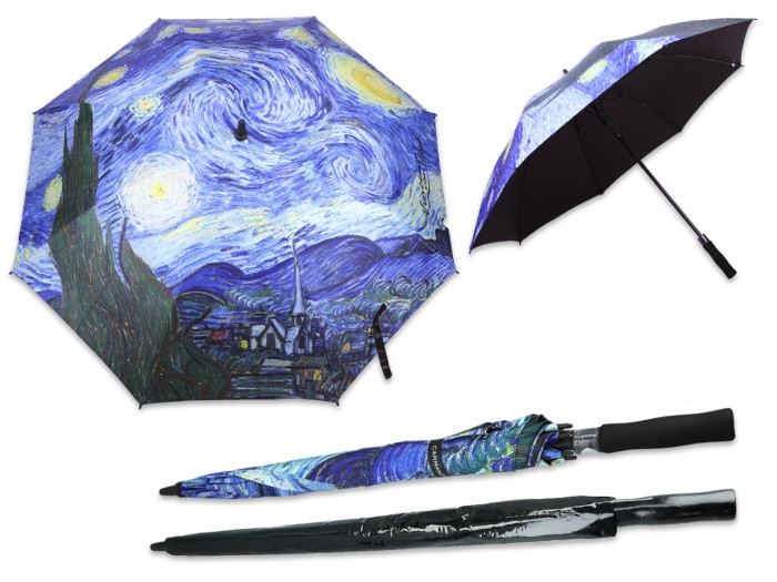 Carmani, parasol automatyczny - VAN GOGH/Gwiaździsta Noc (wysyłka tylko pod adres !!!)