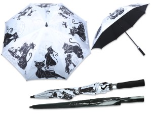 Carmani, parasol automatyczny - CRAZY CATS, szalone koty (wysyłka tylko pod adres !!!)