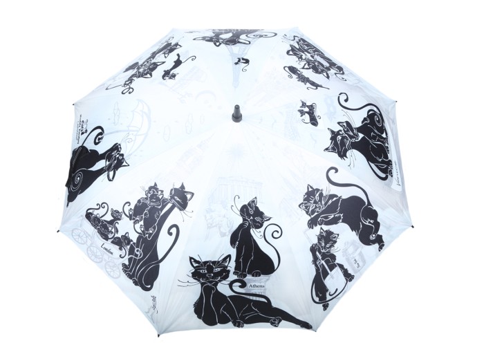 Carmani, parasol automatyczny - CRAZY CATS, szalone koty (wysyłka tylko pod adres !!!)