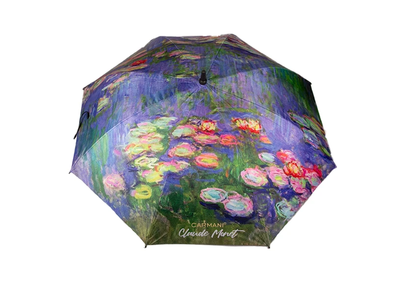 Carmani, parasol automatyczny - CLAUDE MONET/Lilie wodnei (wysyłka tylko pod adres !!!)