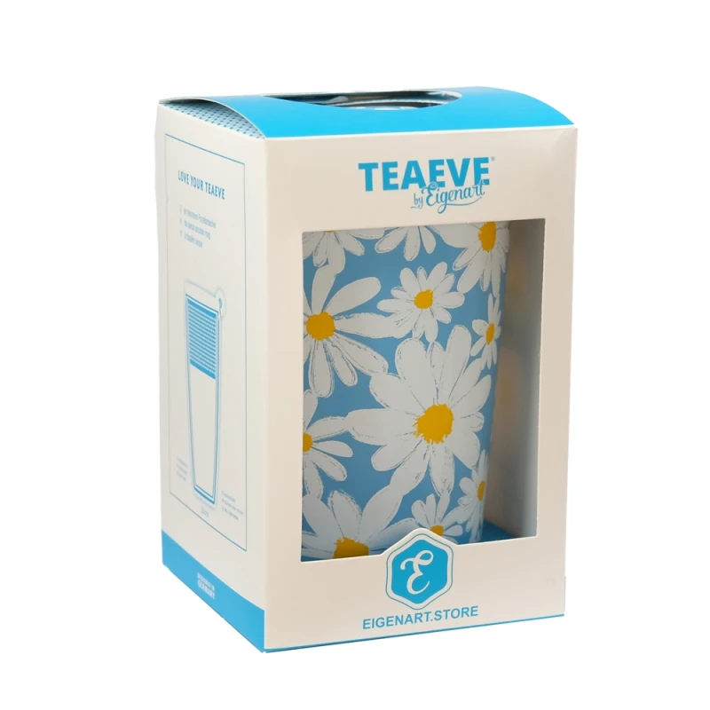MYwDOMU.pl - Eigenart, dwuścienny kubek z zaparzaczem TEAEVE - Daisy Yellow_4