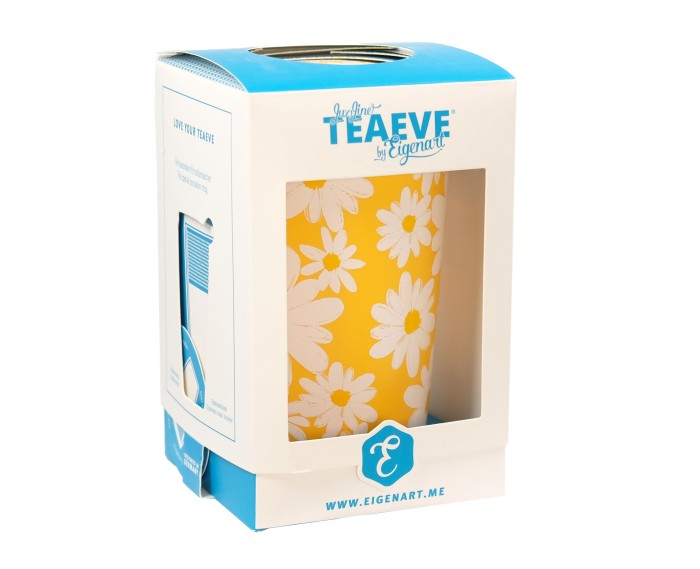 MYwDOMU.pl-Eigenart, dwuścienny kubek z zaparzaczem TEAEVE - Daisy Yellow