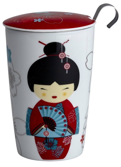 Eigenart, dwuścienny kubek z zaparzaczem TEAEVE - Little Geisha Red_1