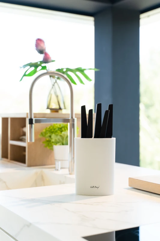 Vialli Design, Stojak do noży owalny Bianco