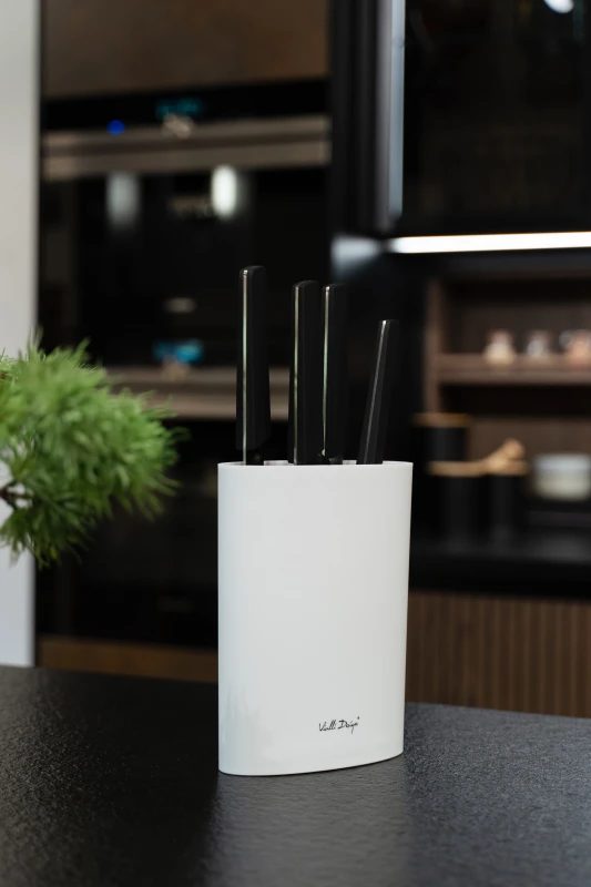 Vialli Design, Stojak do noży owalny Bianco