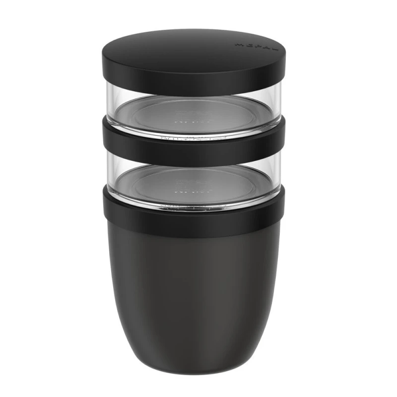 Mepal, Lunchpot Ellipse 500+200+200 ml Nordic Black