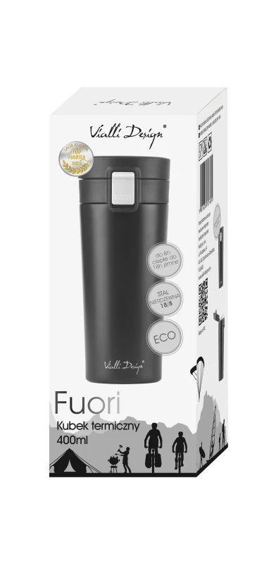Vialli Design, Kubek termiczny 400ml FUORI grafitowy