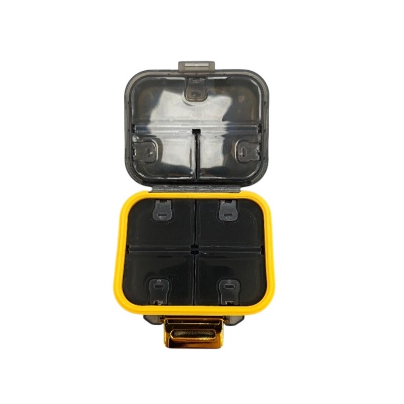 Organizer, kasetka, szkatułka na leki z przegródkami, granatowa 8x7x3,5cm