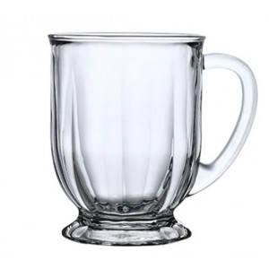 Filiżanka szklanka ryflowana duża 500 ml 1szt
