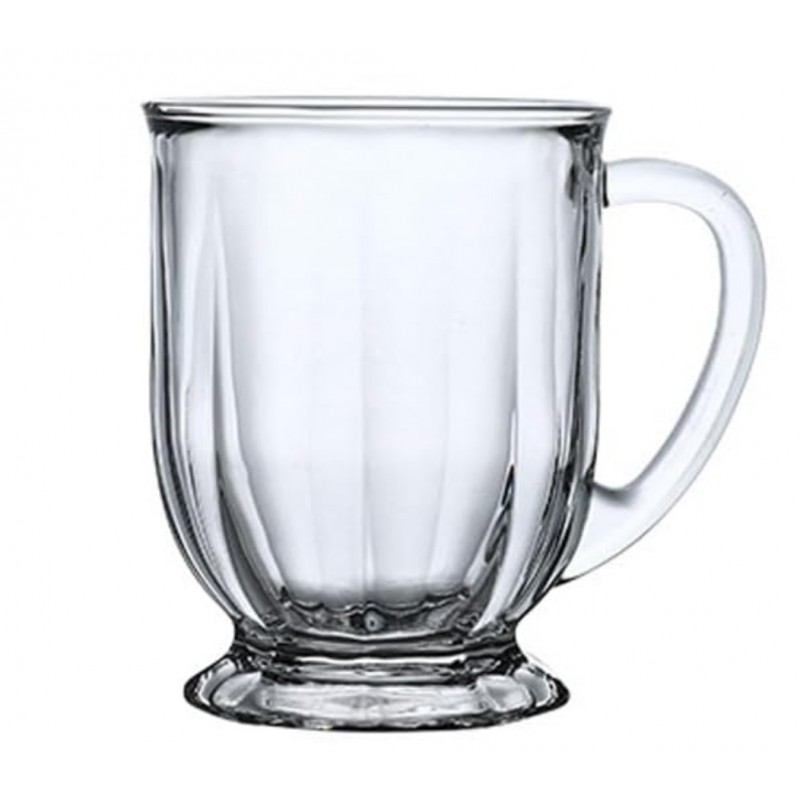Filiżanka szklanka ryflowana duża 500 ml 1szt