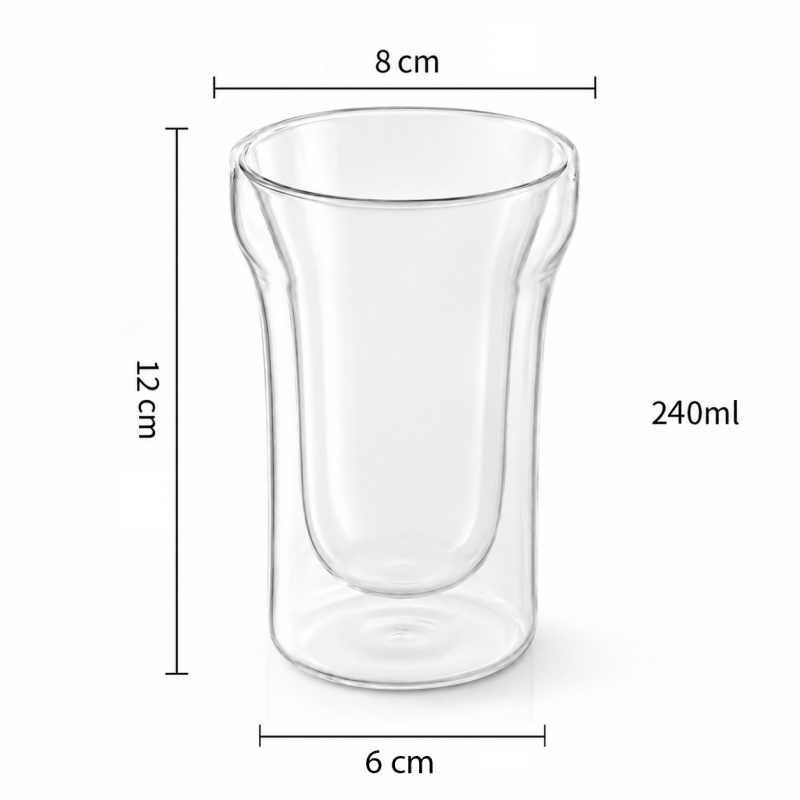 Szklanka termiczna z podwójnym dnem 240 ml 1szt