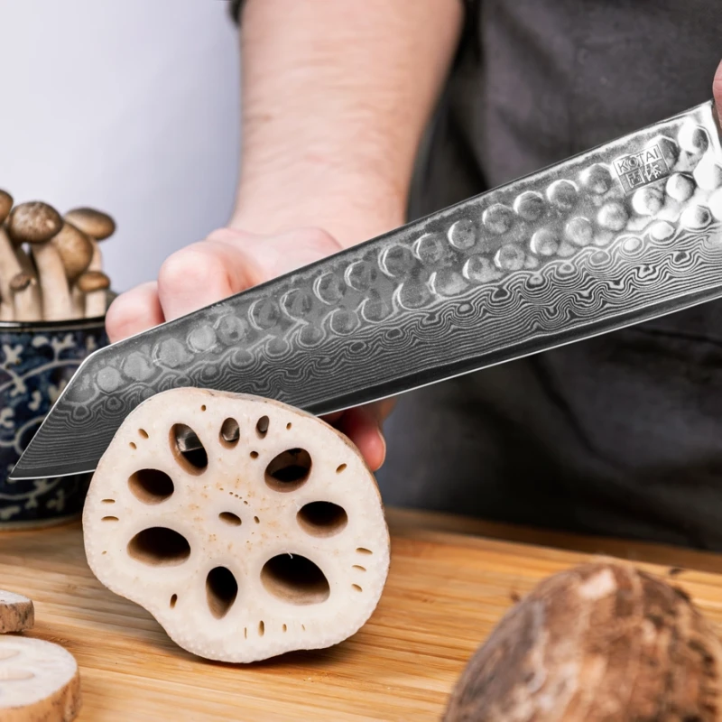 Kotai, Nóż kuchenny - nóż szefa kuchni ze stali damasceńskiej Kiritsuke