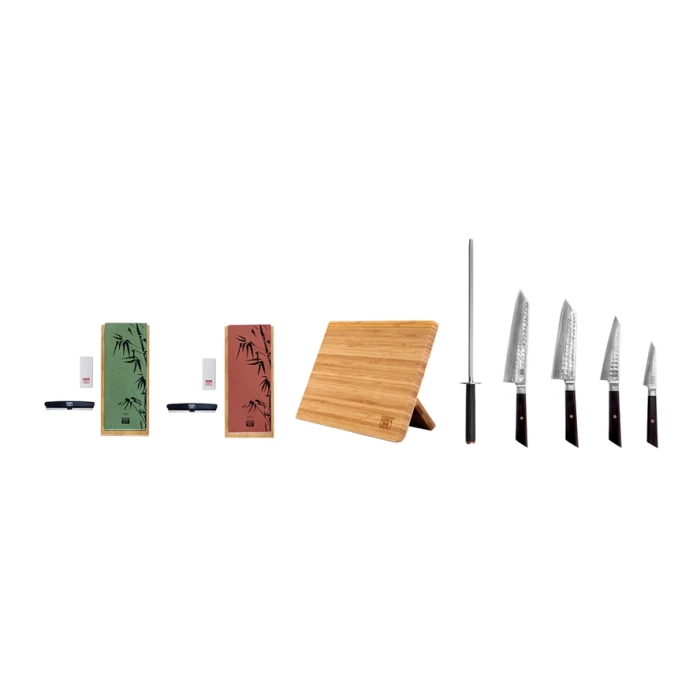 Kotai, Kompletny zestaw 8 noży – kolekcja Bunka Damascus