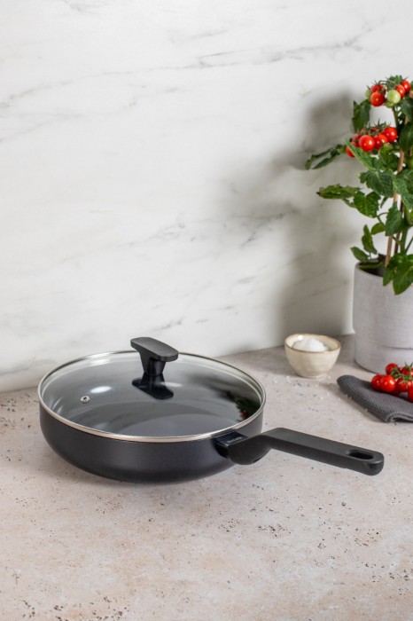 Brabantia, patelnia głęboka z pokrywką 26 cm Onyx