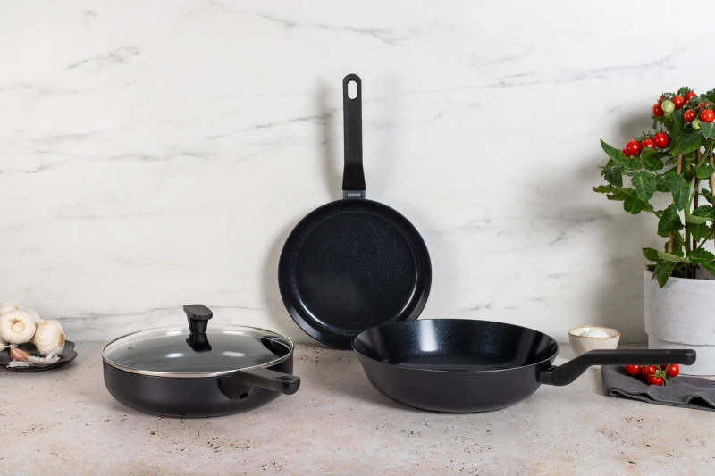 Brabantia, patelnia głęboka z pokrywką 26 cm Onyx