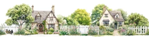 Bellavia, włoski bieżnik z czystego lnu - Nunny Cottage, 50x150cm