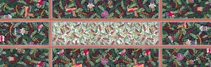 Bellavia, włoski bieżnik z czystego lnu - Xmas Charms, 80x250cm