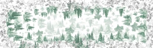 Bellavia, włoski bieżnik z czystego lnu - Toile De Jouy, 80x250cm
