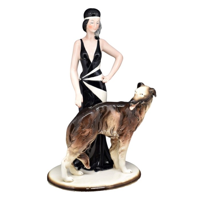 P4Y, figurka porcelanowa DAMA z PSEM-CHARTEM-MYwDOMU.pl
