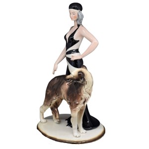 P4Y, figurka porcelanowa DAMA z PSEM-CHARTEM-MYwDOMU.pl