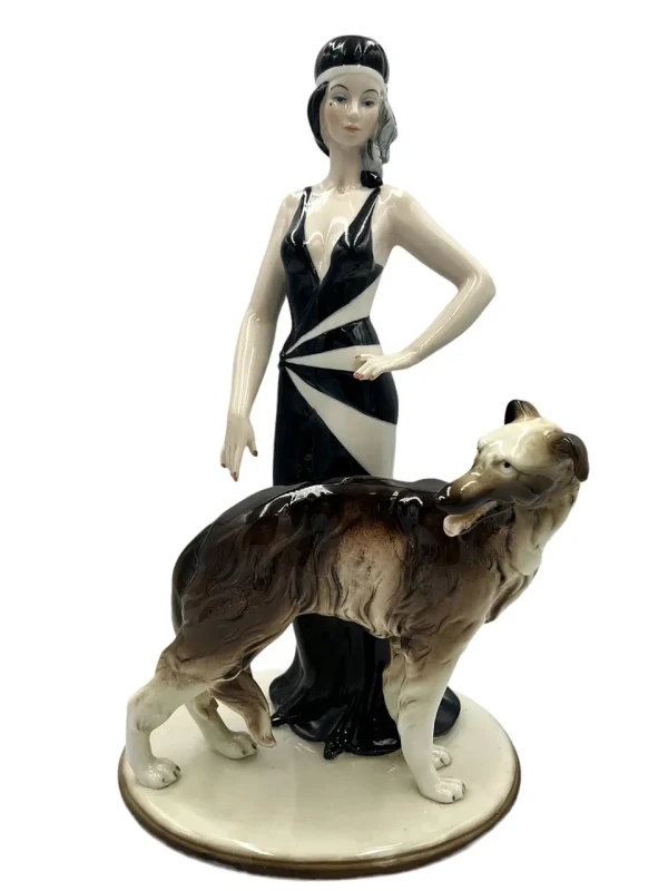 P4Y, figurka porcelanowa DAMA z PSEM-CHARTEM-MYwDOMU.pl