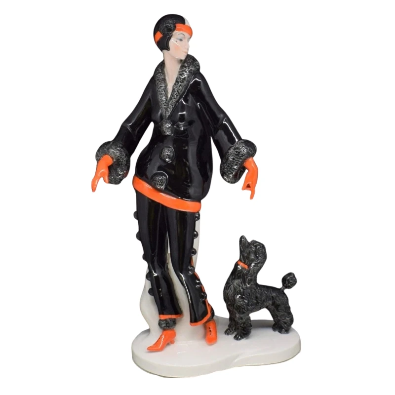 P4Y, figurka porcelanowa DAMA z PSEM-PUDLEM (Di Kaye Coll.) - MYwDOMU.pl