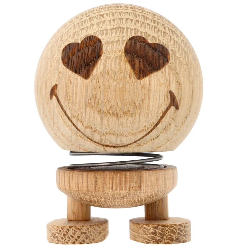 Hoptimist figurka Smiley Love S Raw Oak