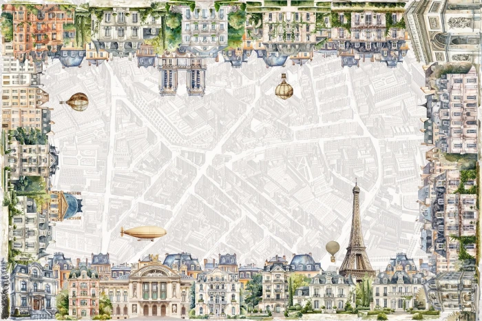 Bellavia, włoski obrus z czystego lnu - Paryż, 180x270cm