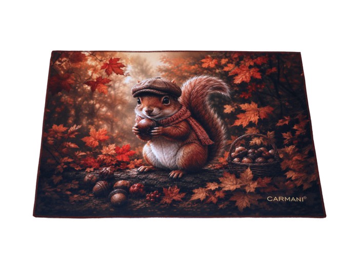 Carmani, podkładka na stół z tw. sztucznego - JESIENNE ZWIERZĘTA (ok. 40x30cm)
