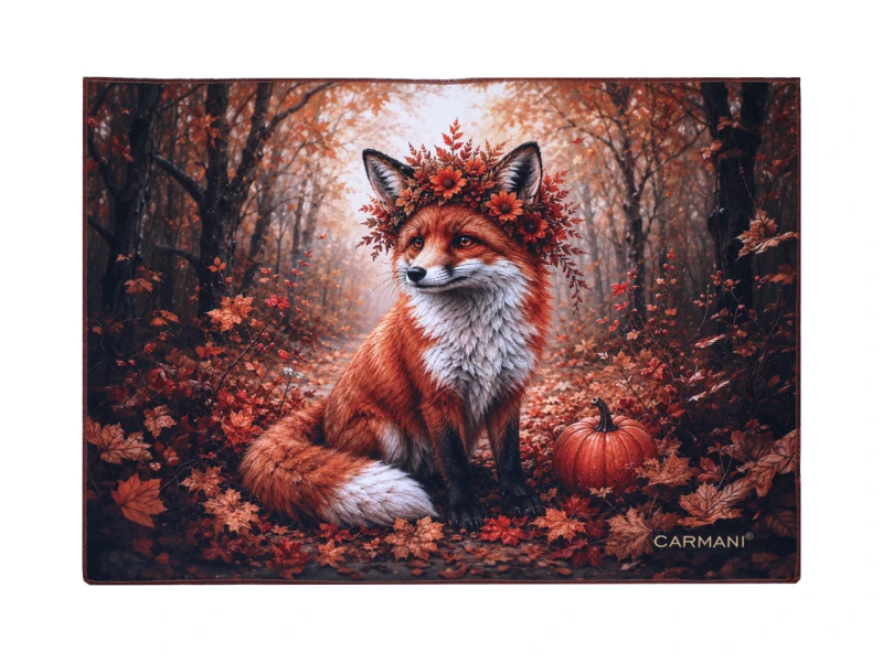 Carmani, podkładka na stół z tw. sztucznego - JESIENNE ZWIERZĘTA (ok. 40x30cm)