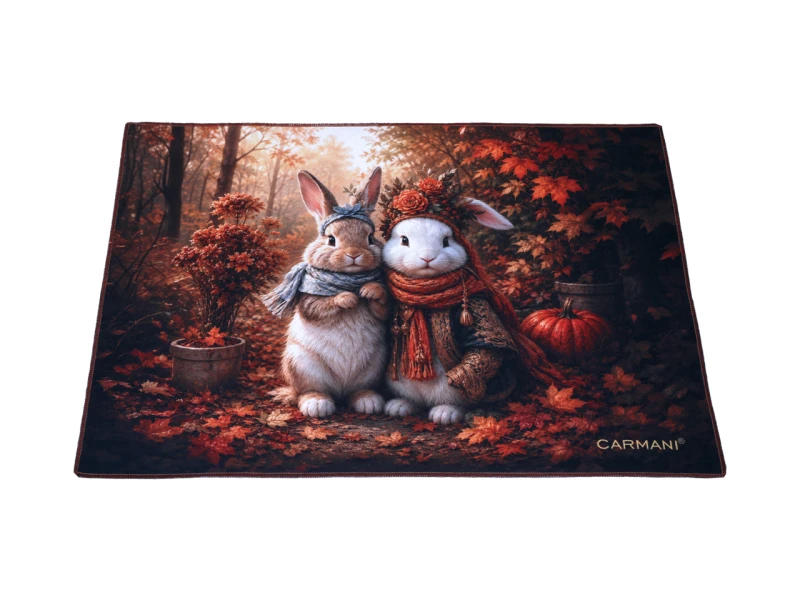 Carmani, podkładka na stół z tw. sztucznego - JESIENNE ZWIERZĘTA (ok. 40x30cm)