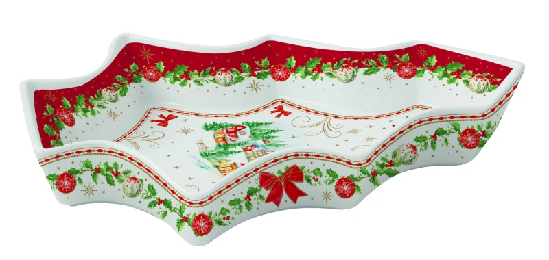 Easy Life/Nuova R2S/Pozzi, porcelanowa paterka-choinka 28,5x21,5cm