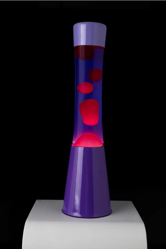 LLT2510611-Fisura, relaksacyjna lampa-lawa/wosk - WIEŻA, niebiesko-czerwona