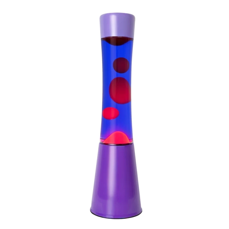 LLT2510611-Fisura, relaksacyjna lampa-lawa/wosk - WIEŻA, niebiesko-czerwona