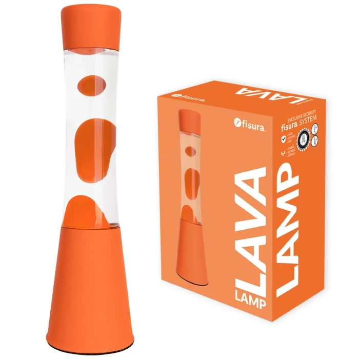 LLT2520786 - Fisura, relaksacyjna lampa-lawa/wosk - WIEŻA, pomarańczowa